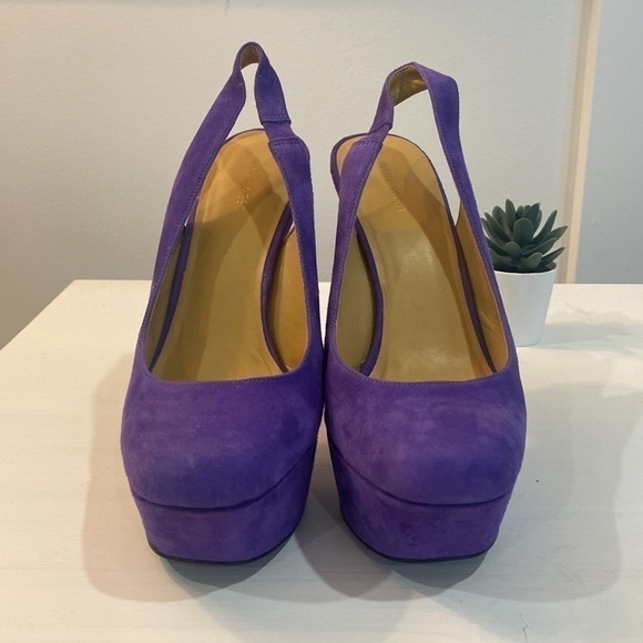 Nine West Purple Suede Pumps | Platform Heels - Picture 10 of 14